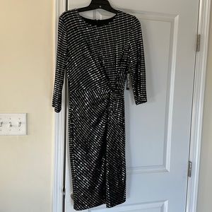 NWT NY&Co sequin sheath black dress
